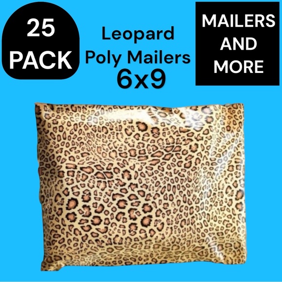 Other - 25 6X9 Poly Mailers Leopard Flat Shipping Envelopes PRICE IS FIRM